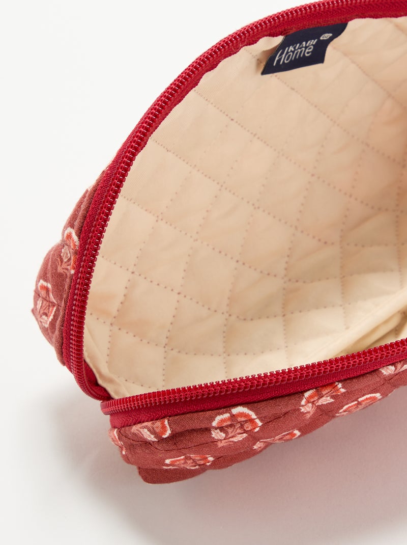 Petite trousse en textile matelassé Rouge - Kiabi