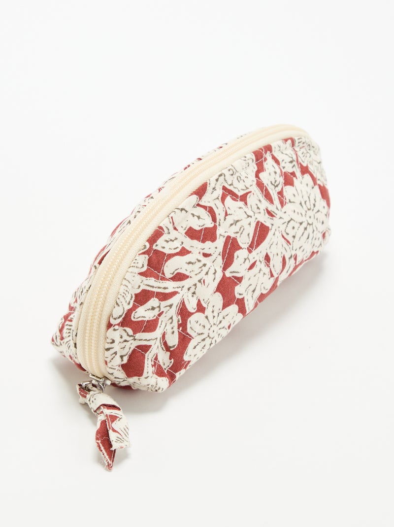 Petite trousse en textile matelassé Rouge - Kiabi