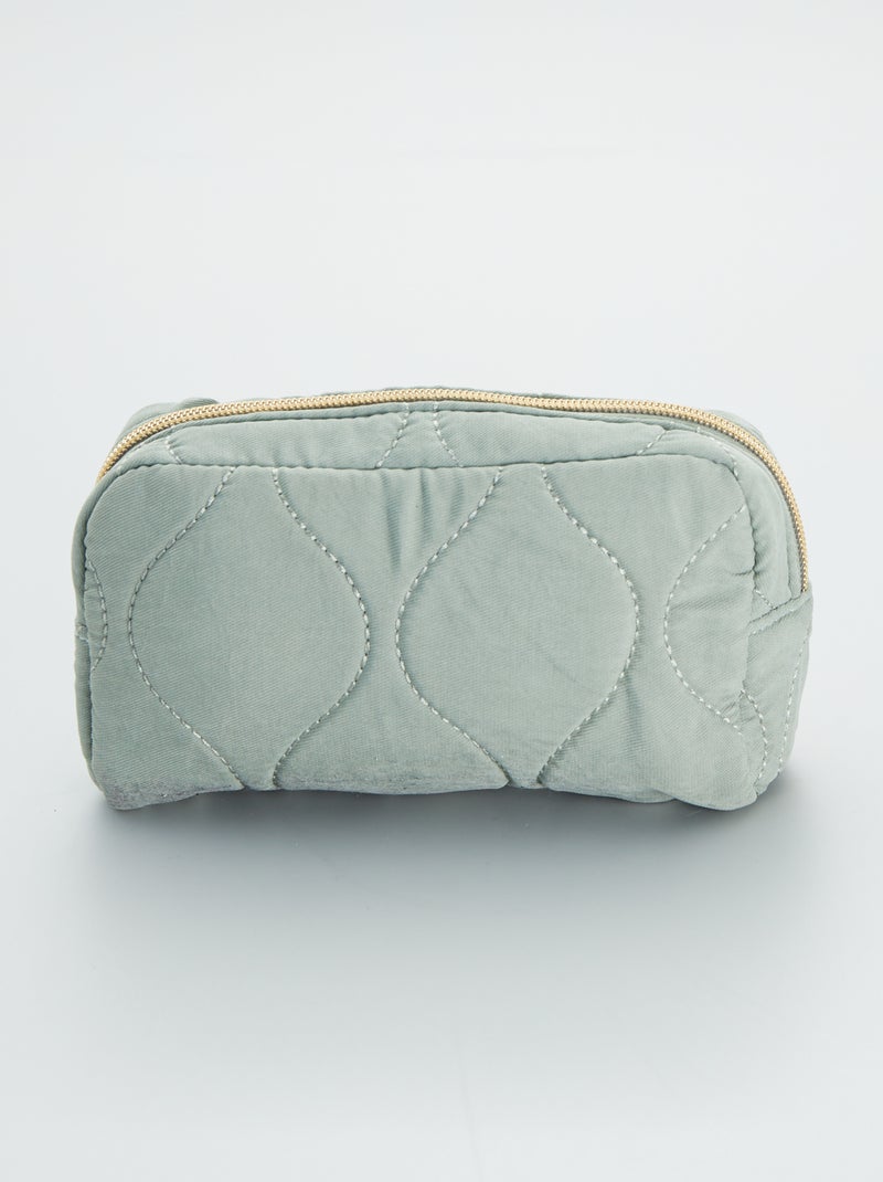 Petite trousse matelassée Vert d'eau - Kiabi