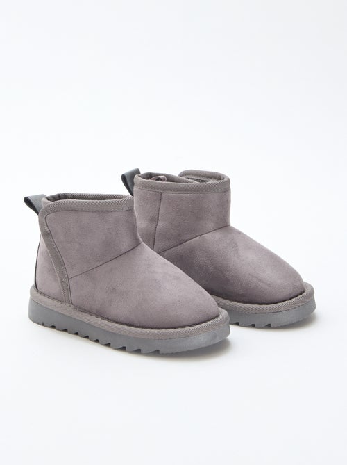 Petites bottes style sudédois en ubuck - Kiabi