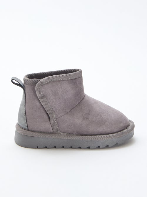 Petites bottes style sudédois en ubuck - Kiabi