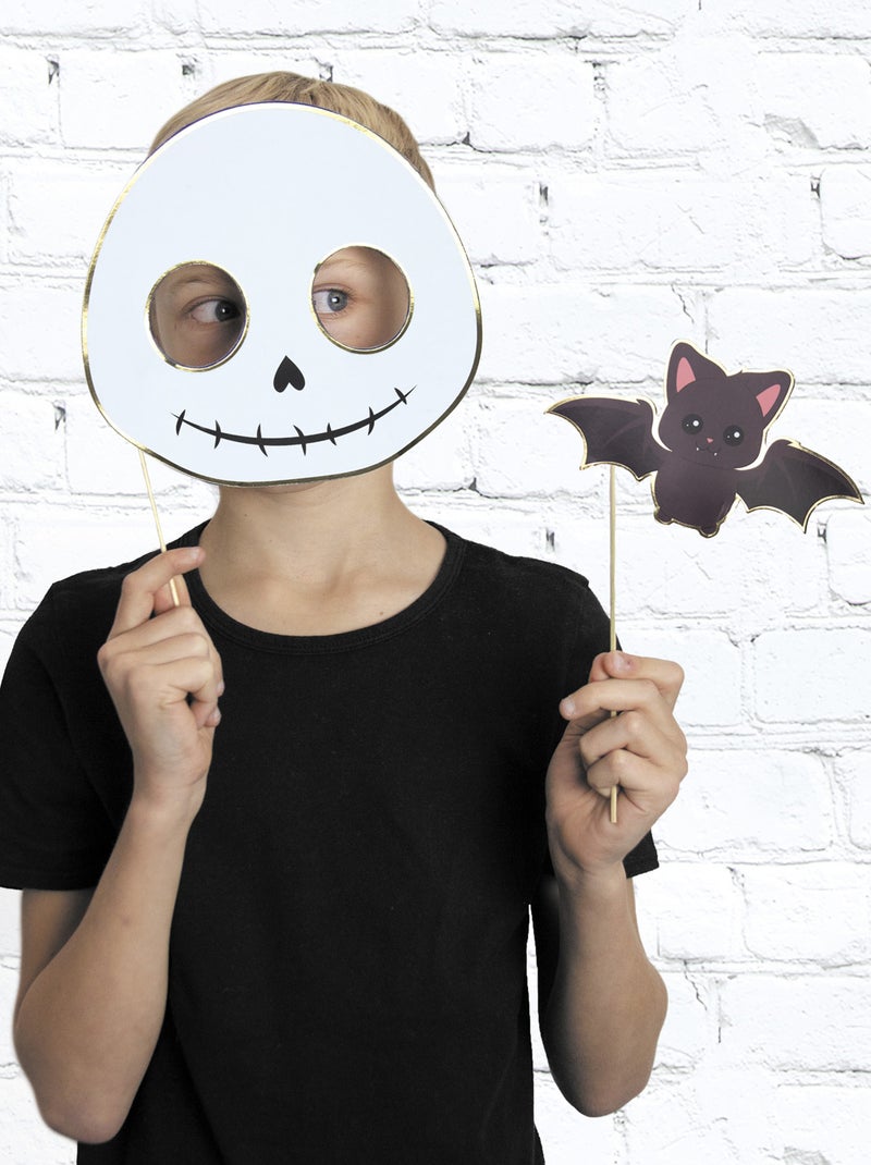 Photobooth 'Halloween' - 8-delig meerkleurig - Kiabi