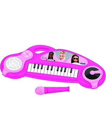 Piano électronique barbie avec effets lumineux et microphone