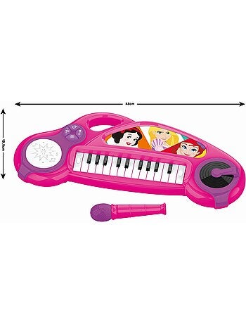 Piano électronique disney princesse avec effets lumineux et microphone