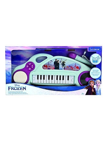 Piano électronique la reine des neiges avec effets lumineux et microphone