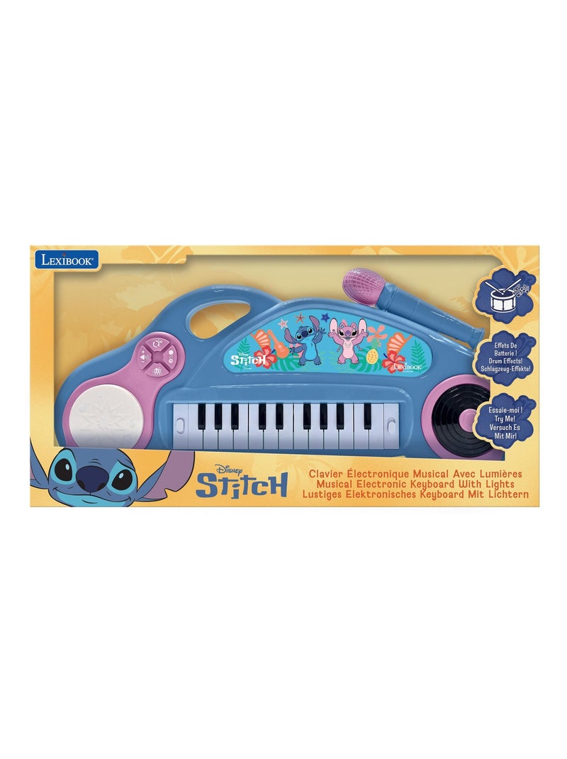 Piano électronique pour enfants stitch avec effets lumineux Bleu - Kiabi