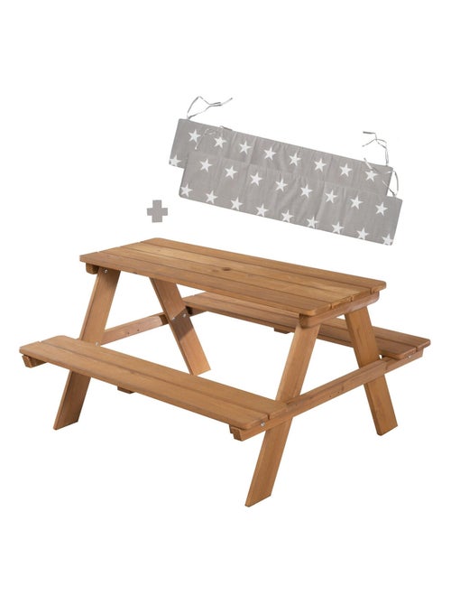 Picknicktafel voor kinderen + 2 kussens 'Roba picnic for 4' - Kiabi
