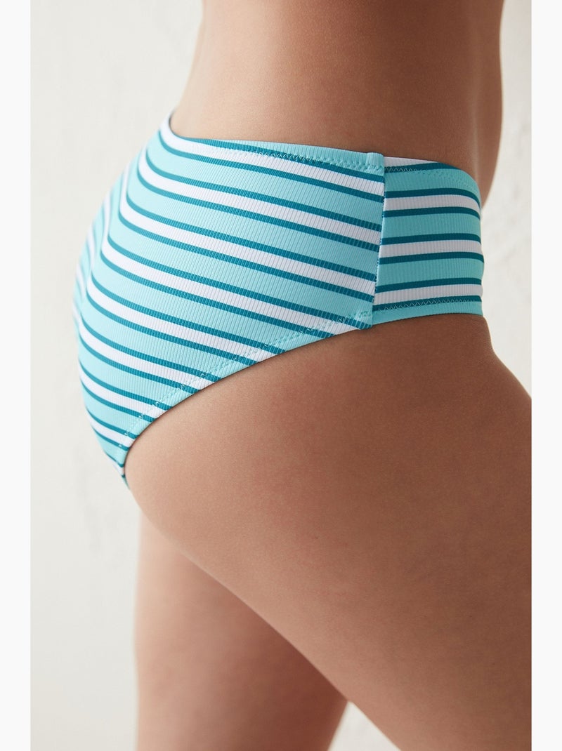 Piedras gestreepte hipster bikinibroekje penti Wit Blauw - Kiabi