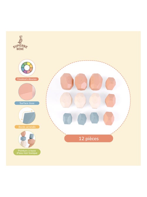 Pierres à empiler en équilibre - Jeu d'éveil | SUPERBE BEBE - Kiabi