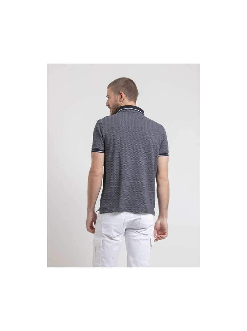 Pigumax poloshirt met korte mouwen van puur katoen met pigumax-print. Marineblauw - Kiabi
