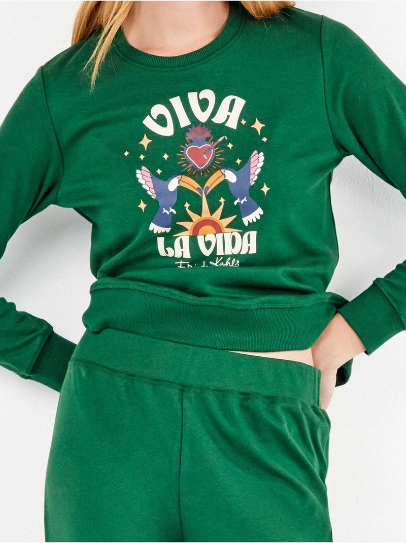 Pijama largo de frida kahlo en tejido de punto con algodón Varengroen - Kiabi