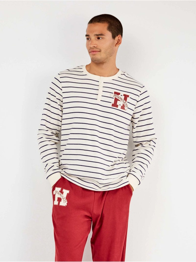 Pijama largo de hombre harry potter con rayas con algodón Multicolor - Kiabi
