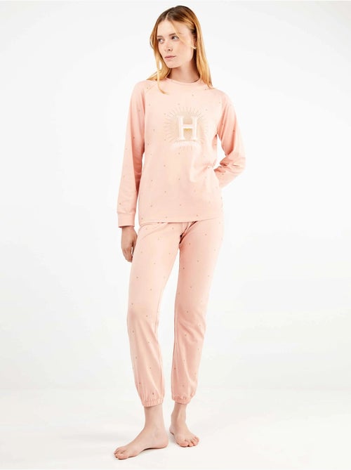 Pijama largo harry potter con microestrellas de algodón - Kiabi