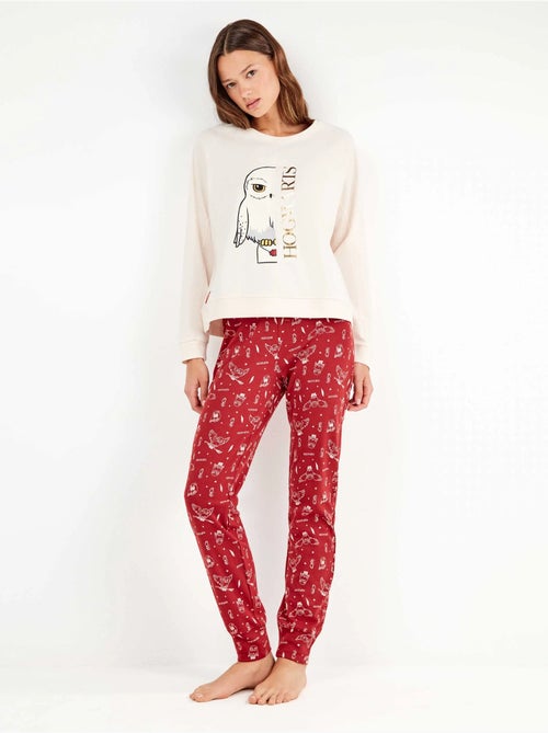 Pijama largo harry potter en tejido punto con algodón - Kiabi