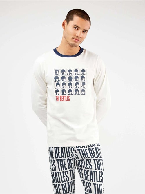 Pijama largo hombre the beatles en punto con algodón - Kiabi Pijama largo hombre the beatles en punto con algodón - Kiabi