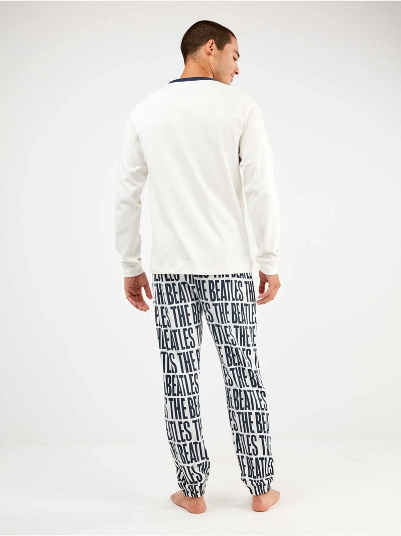 Pijama largo hombre the beatles en punto con algodón Ecru - Kiabi