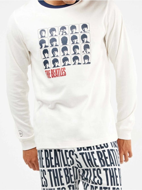 Pijama largo hombre the beatles en punto con algodón - Kiabi Pijama largo hombre the beatles en punto con algodón - Kiabi