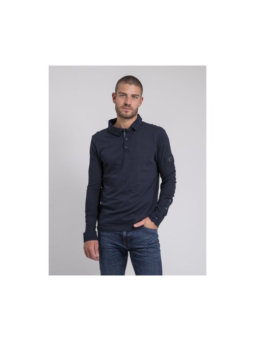 Pilka poloshirt met lange mouwen van puur katoen - Kiabi Pilka poloshirt met lange mouwen van puur katoen - Kiabi