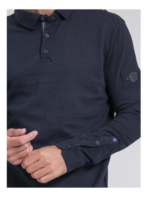 Pilka poloshirt met lange mouwen van puur katoen - Kiabi Pilka poloshirt met lange mouwen van puur katoen - Kiabi