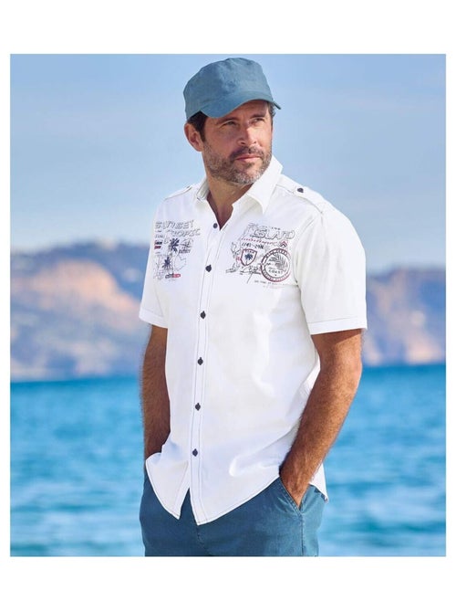 Pilotenoverhemd Sunset Tropic - ATLAS FOR MEN - Kiabi Pilotenoverhemd Sunset Tropic - ATLAS FOR MEN - Kiabi