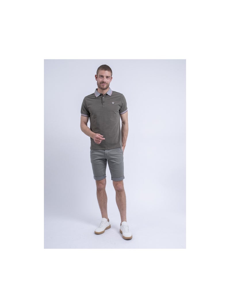 Pimalik poloshirt met korte mouwen Kaki - Kiabi