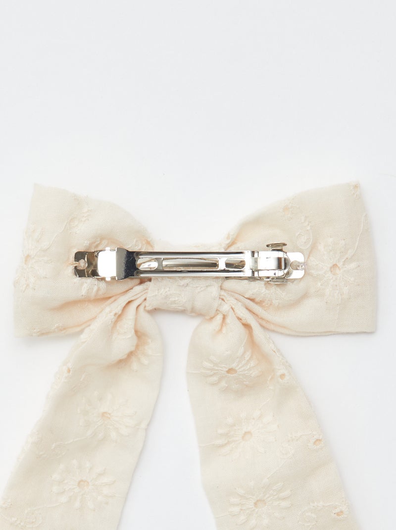 Barrette à Cheveux Dentelle Blanche Avec Perles Et Étoiles Roses - Pour Mariage, Danse - Neuf