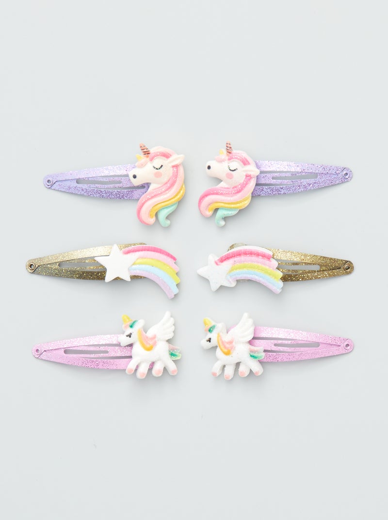 Pince cheveux 'licornes' multicolore - Kiabi