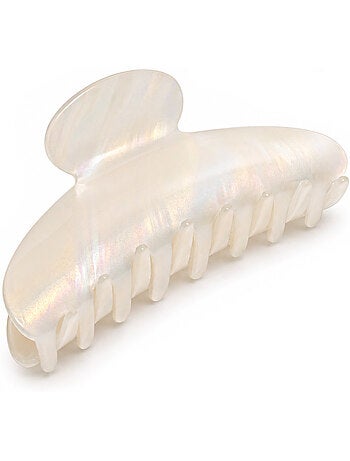 Pince crabe cheveux nacrée grand format