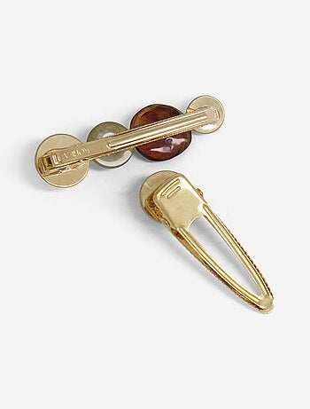Pinces croco avec pierres fantaisies