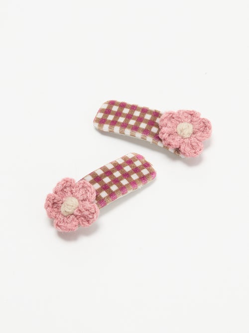 Pinces croco forme fleurs - Kiabi Pinces croco forme fleurs - Kiabi