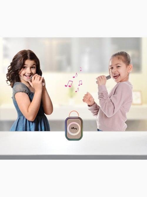 Pink bluetooth karaoke met 2 draadloze microfoons - Kiabi Pink bluetooth karaoke met 2 draadloze microfoons - Kiabi