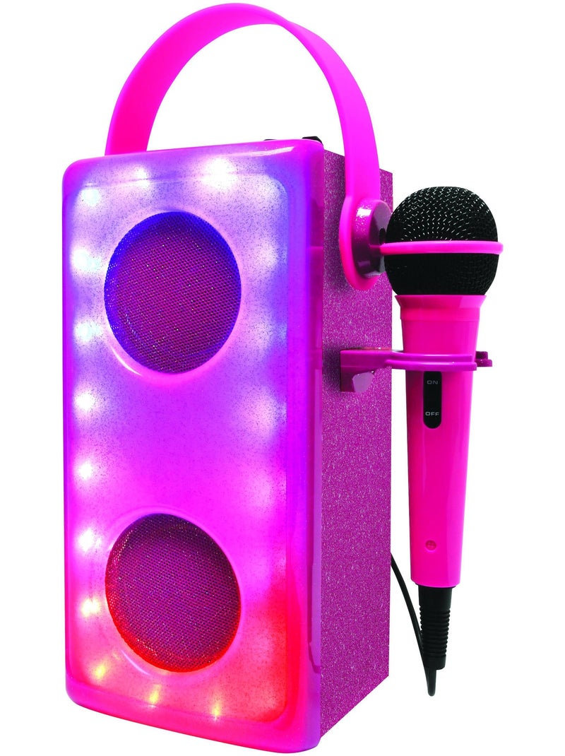 Pink lichtgevende bluetooth® luidspreker met microfoon Wit - Kiabi