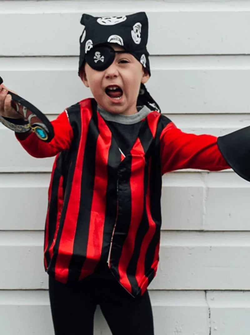 Piraten-ooglap kostuum voor kinderen Zwart - Kiabi