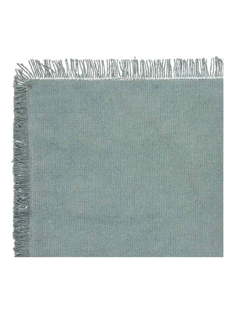 Placemat met franje Celadonblauw - Kiabi