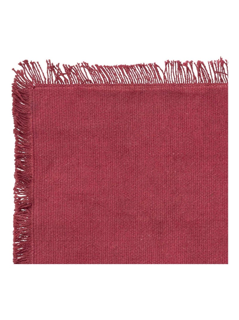 Placemat met franje Donkerrood - Kiabi