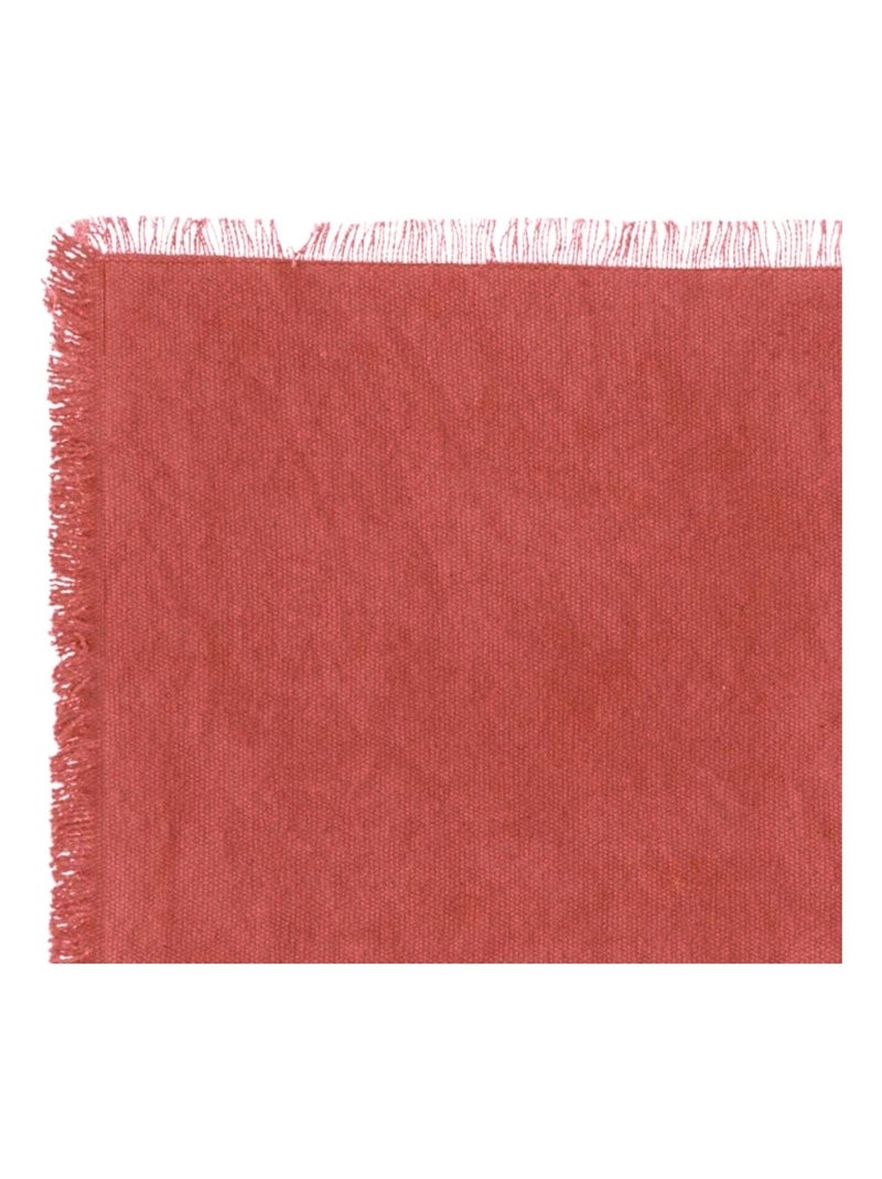 Placemat met franje Koraaloranje - Kiabi