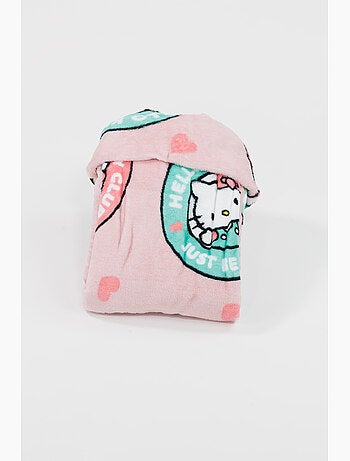 Plaid à Capuche Flanelle Hello Kitty Club 120x150cm – Doux et Chaud – Licence Officielle