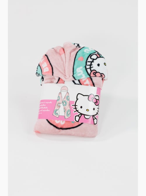 Plaid à Capuche Flanelle Hello Kitty Club 120x150cm – Doux et Chaud – Licence Officielle - Kiabi