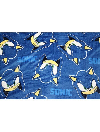 Plaid à Capuche Flanelle Sonic the Hedgehog 120x150cm – Doux et Chaud – Licence Officielle SEGA