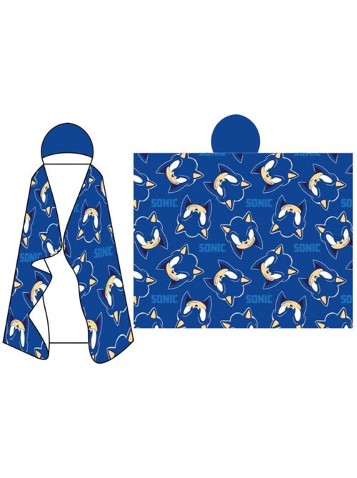 Plaid à Capuche Flanelle Sonic the Hedgehog 120x150cm – Doux et Chaud – Licence Officielle SEGA - Kiabi