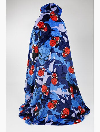 Plaid à Capuche Flanelle Spider-Man Marvel 120x150cm – All-Over Camo – Licence Officielle Marvel