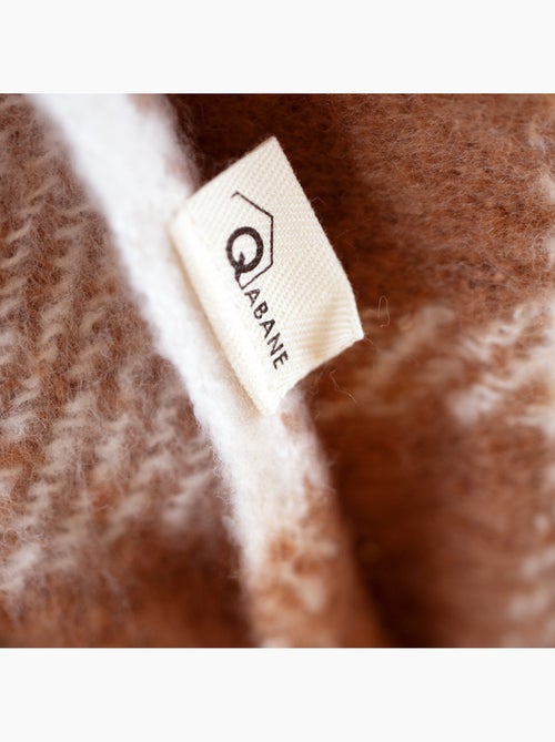 Plaid à carreaux aspect mohair avec franges - Kiabi Plaid à carreaux aspect mohair avec franges - Kiabi
