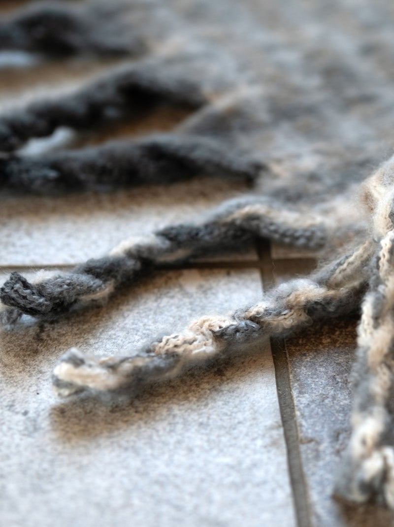 Plaid à carreaux aspect mohair doux Gris - Kiabi
