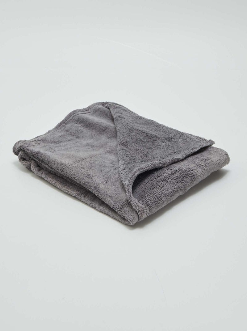 Plaid bébé polaire gris - Kiabi