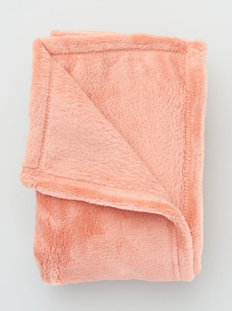 Plaid bébé polaire rose - Kiabi