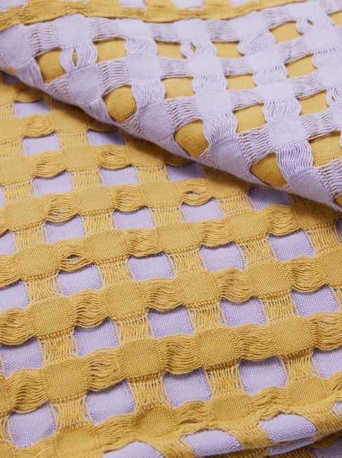 Plaid bicolore avec design gaufré (180 x 200 cm) - Kiabi