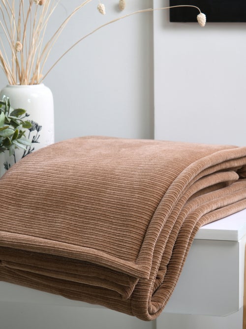 Plaid côtelé ultra doux - Kiabi Plaid côtelé ultra doux - Kiabi