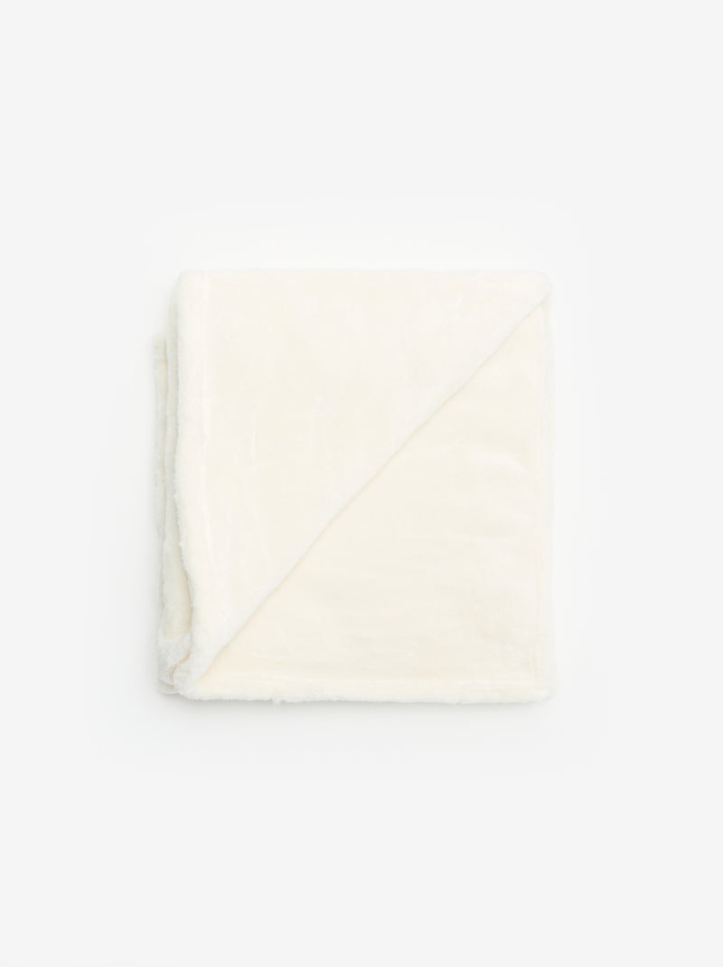 Plaid en polaire Beige - Kiabi