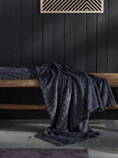 Plaid gaufré uni - Kiabi