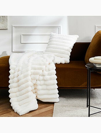 Plaid imitation fourrure/polaire – boudoir